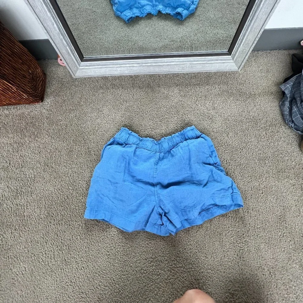 H&M Blue Linen Shorts - Picture 2 of 6